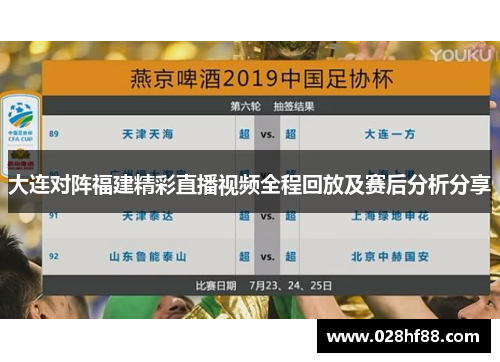 大连对阵福建精彩直播视频全程回放及赛后分析分享